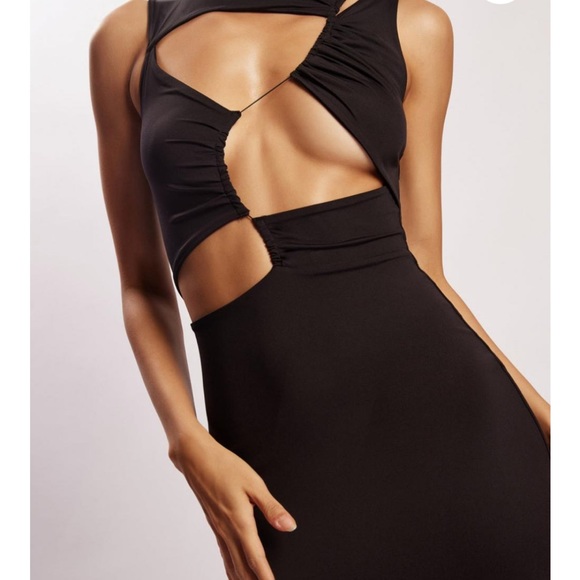 Meshki Midi Dresses Bea Cut Out Midi Dress Black – Womens size medium - Picture 5 of 12